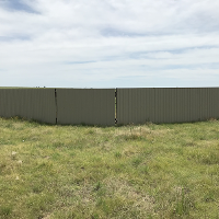 The opposite side of a windbreak (panels)