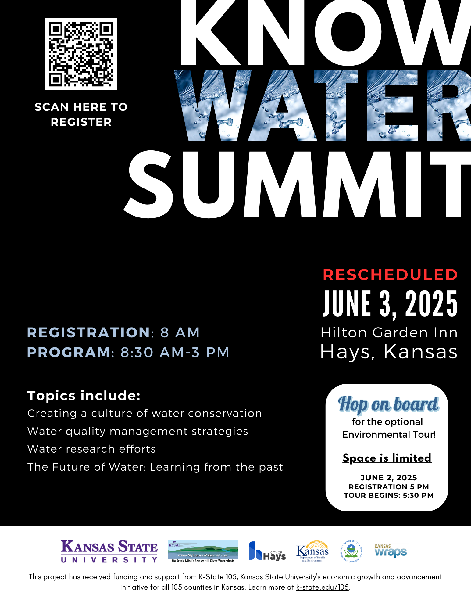 Know Water Summit flyer