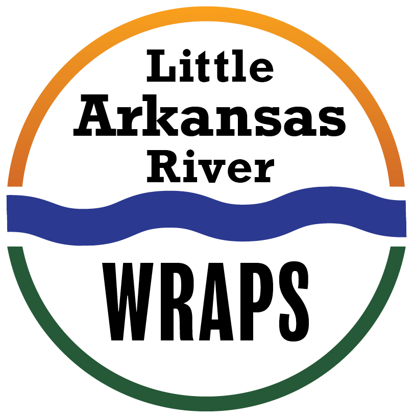Little Ark WRAPS, showing a stylized blue river enclosed by a yellow circle