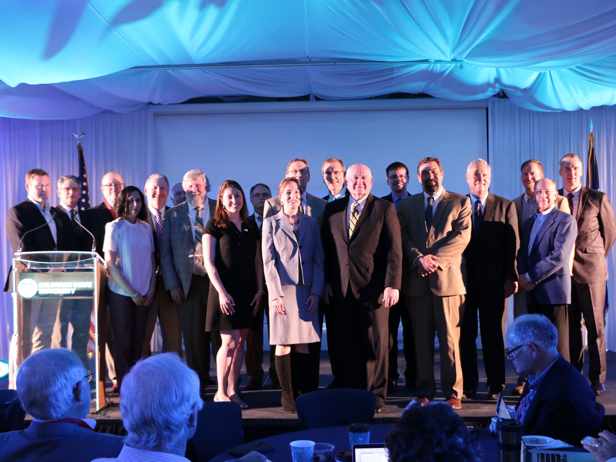 Founding members of the IIC gather to formally launch the consortium in April. Founding members of the Irrigation Innovation Consortium