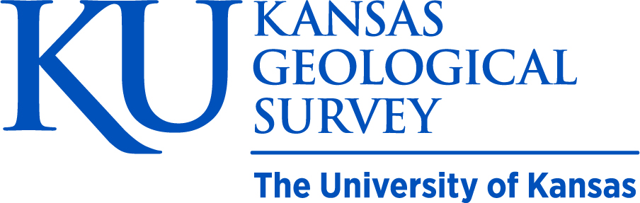 In blue, the letters KU followed by the words Kansas Geological Survey 